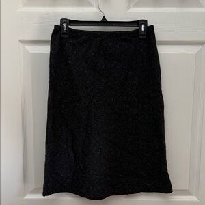 Black wool Women's Skirt medium